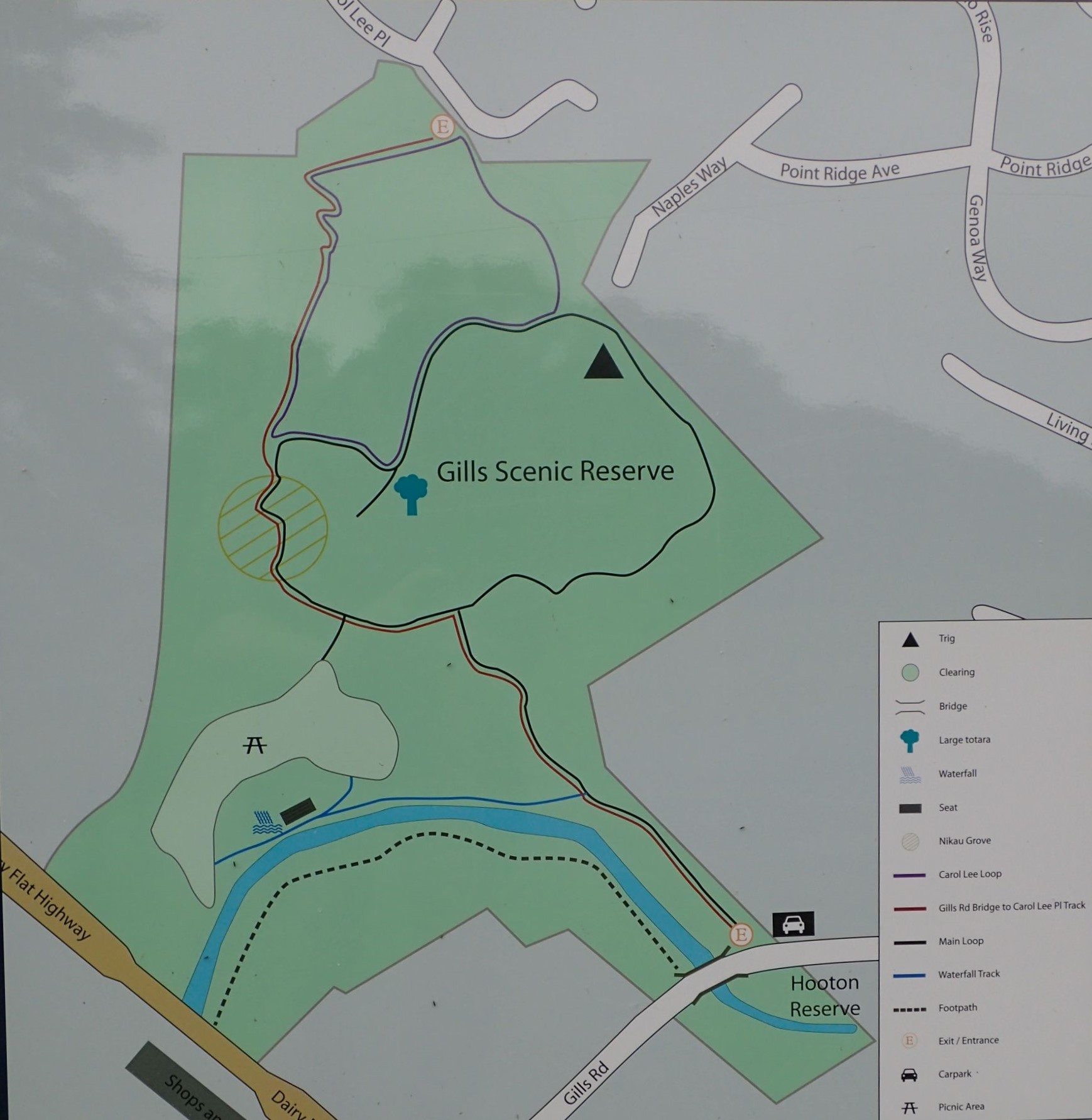 Gills Scenic Reserve Map